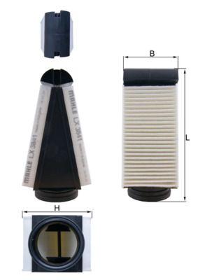 Luftfilter - Luftfilter KNECHT LX 3841