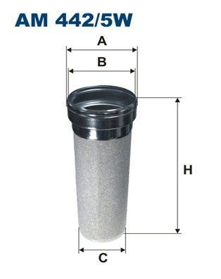 Sekundärt luftfilter/Kupéfilter - Sekundärluftfilter FILTRON AM 442/5W