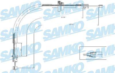 Parkeringsbromskablar - Vajer, parkeringsbroms SAMKO C0281B