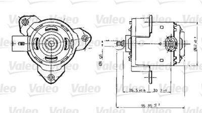 Elmotor, kylfläkt - Elmotor, kylarfläkt VALEO 698317