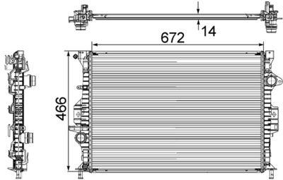 Kylare - Kylare, motorkylning MAHLE CR 906 000S