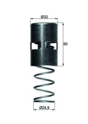 Oljetermostat - Termiostat, oljekylning MAHLE TO 2 83