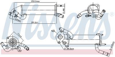 EGR-kylare - Kylare, avgasåterföring NISSENS 989449