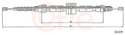 Parkeringsbromskablar - Vajer, parkeringsbroms COFLE 92.10.679