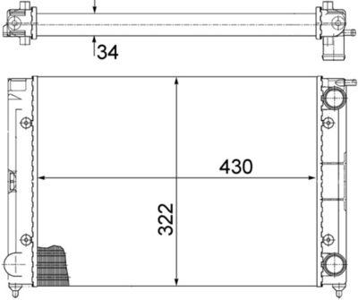 Kylare - Kylare, motorkylning MAHLE CR 343 000S