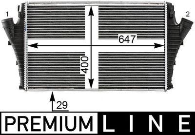 Intercooler - Laddluftkylare MAHLE CI 24 000P