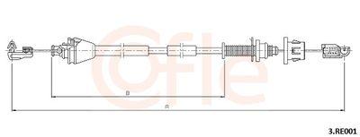 Spjällkabel - Gasvajer COFLE 92.3.RE001