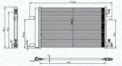 Kondensor - Kondensor, klimatanläggning MAGNETI MARELLI 350203760000