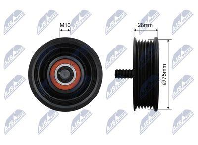 Styrning/kugghjul, v-rem - Styrrulle, kilrem NTY RNK-LR-012