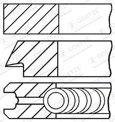 Kolvringar - Kolvringsats GOETZE ENGINE 08-432200-00