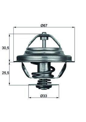 Termostat - Termostat, kylmedel MAHLE TX 27 80D