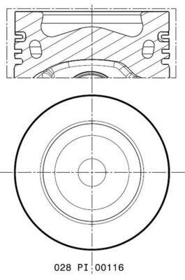 Kolv - Kolv MAHLE 028 PI 00116 000