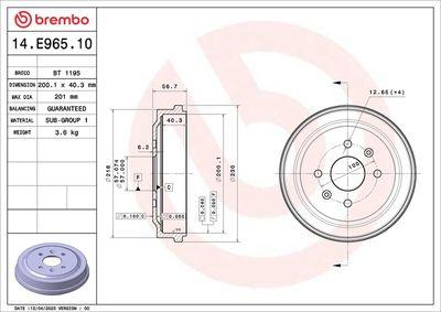 Bromstrummor - Bromstrumma BREMBO 14.E965.10