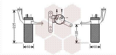 Torkfilter - Torkare,m klimatanläggning VAN WEZEL 4300D442