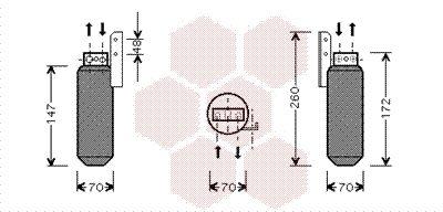 Torkfilter - Torkare,m klimatanläggning VAN WEZEL 3700D164