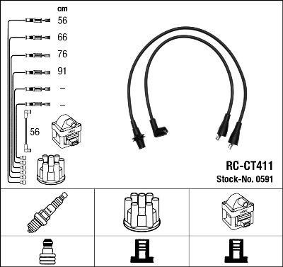 Tändkabel - Tändkabelsats NGK 0591