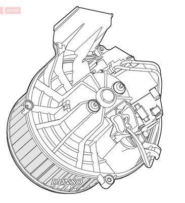 Fläktmotor - Kupéfläkt DENSO DEA07003