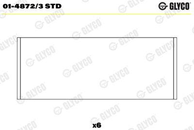 Vevaxellager - Vevstakslager GLYCO 01-4872/3 STD