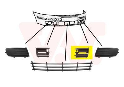 Stötfångargaller - Ventilationsgaller, stötfångare VAN WEZEL 7622593