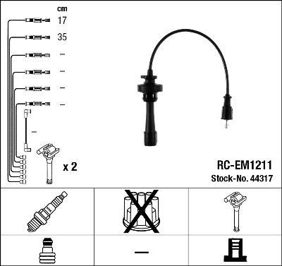 Tändkabel - Tändkabelsats NGK 44317