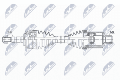 Drivaxel - Drivaxel NTY NPW-DW-033