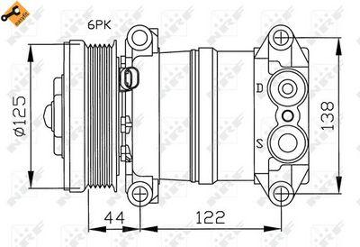 A/C-kompressor - Kompressor, klimatanläggning NRF 32202