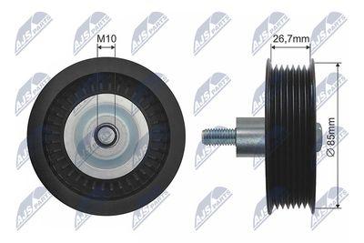 Styrning/kugghjul, v-rem - Styrrulle, kilrem NTY RNK-FR-045