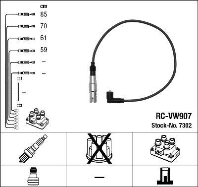 Tändkabel - Tändkabelsats NGK 7302