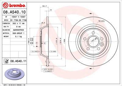 Bromsskivor - Bromsskiva BREMBO 08.A540.11