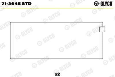 Vevaxellager - Vevstakslager GLYCO 71-3645 STD