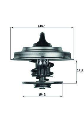 Termostat - Termostat, kylmedel MAHLE TX 18 87D