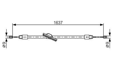 Parkeringsbromskablar - Vajer, parkeringsbroms BOSCH 1 987 482 330