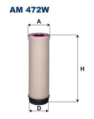 Sekundärt luftfilter/Kupéfilter - Sekundärluftfilter FILTRON AM 472W