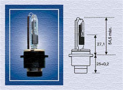 Strålkastarlampa - Glödlampa, huvudstrålkastare MAGNETI MARELLI 002542100000