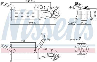 EGR-kylare - Kylare, avgasåterföring NISSENS 989451