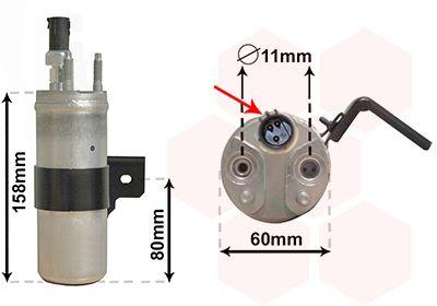 Torkfilter - Torkare,m klimatanläggning VAN WEZEL 1800D650