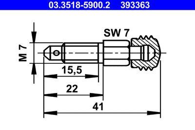 Skruvar - Ventilationsskruv /-ventil ATE 03.3518-5900.2