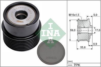 Frikopplingsnav - Frihjulskoppling, generator INA 535 0354 10