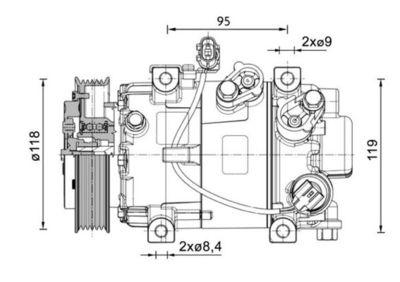 A/C-kompressor - Kompressor, klimatanläggning MAHLE ACP 1466 000P