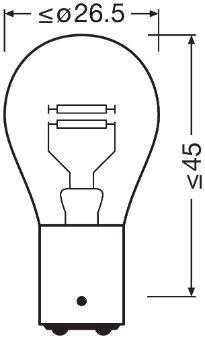 Blinkerslampa - Glödlampa, varselljus OSRAM 7528-2BL