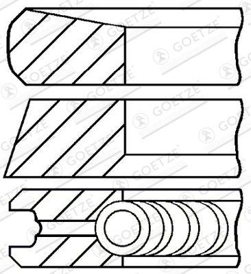 Kolvringar - Kolvringsats GOETZE ENGINE 08-422000-00