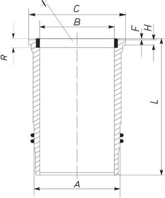 Cylindermantel - Cylinderhylsa MAHLE 061 WN 15 01