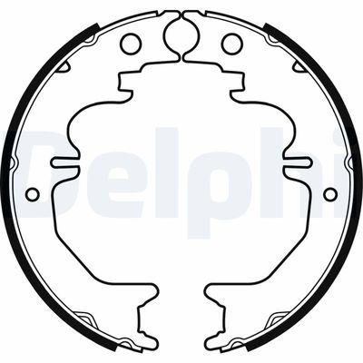 Handbroms delar - Bromsbackar, sats, parkeringsbroms DELPHI LS2053