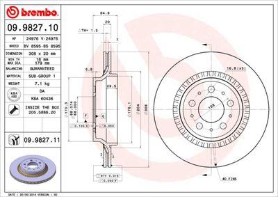 Bromsskivor - Bromsskiva BREMBO 09.9827.11