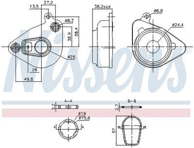 Oljekylare - Oljekylare, motor NISSENS 91362