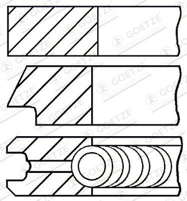 Kolvringar - Kolvringsats GOETZE ENGINE 08-436500-00