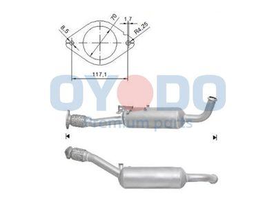 Dieselpartikelfilter - Sot-/partikelfilter, avgassystem OYODO 20N0033-OYO