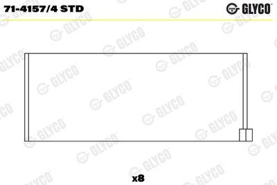 Vevaxellager - Vevstakslager GLYCO 71-4157/4 STD