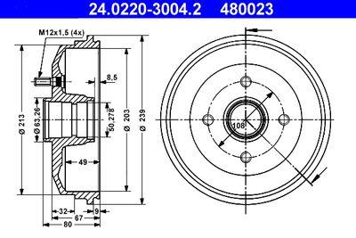 Bromstrummor - Bromstrumma ATE 24.0220-3004.2