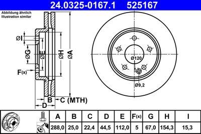 Bromsskivor - Bromsskiva ATE 24.0325-0167.1